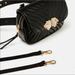 Zara Bags | Belt Lionhead Lion Detail Black Cross Body Bag | Color: Black/Gold | Size: Os