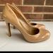 Jessica Simpson Shoes | Jessica Simpson Calie Leather Heeled Pump | Color: Cream/Tan | Size: 9.5