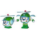 Silverlit ROBOCAR Poli 54207 Figur Heli by, verwandelbare Figur, Roboter oder Auto, 10 cm, grün, ab 3 Jahren