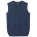 Men's Big & Tall Lightweight V-Neck Sweater Vest by KingSize in Navy (Size XL)