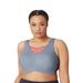 Plus Size Women's Full Figure Plus Size No-Bounce Camisole Elite Sports Bra Wirefree #1067 Bra by Glamorise in Gray Coral (Size 38 H)