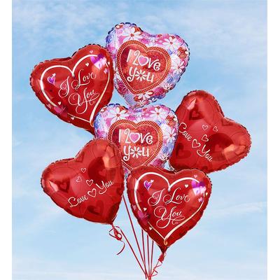Air-Rangement® - Love & Romance Mylar Balloons Half Dozen by 1-800 Flowers