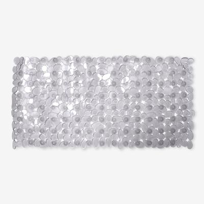 Extra Long Tub Mat With River Stones Design by BrylaneHome in Clear Towel