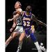 Larry Bird Boston Celtics Unsigned Battling vs. Magic Johnson Photograph