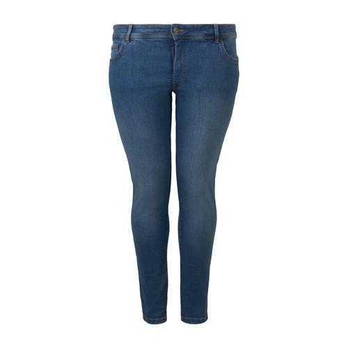 TOM TAILOR Damen Plus - Skinny Jeans, blau, Gr. 48