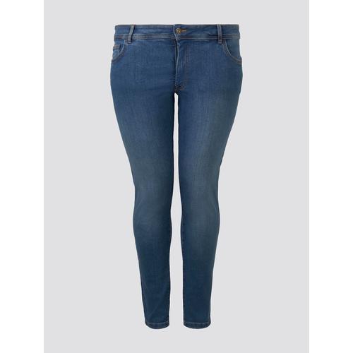 TOM TAILOR Damen Plus - Skinny Jeans, blau, Gr. 46