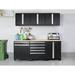 NewAge Products Pro Series Garage Storage Cabinet Set, Stainless Steel in Black | 84.75 H x 192 W x 24 D in | Wayfair 64276