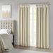 Willa Arlo™ Interiors Rondo Faux Silk Twist Tab Total Blackout Window Curtain Panel Polyester in White | 95 H in | Wayfair