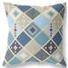 Corrigan Studio® Gleaves Outdoor Square Pillow Cover & Insert Polyester/Polyfill in Blue/Yellow | 26 H x 26 W x 5 D in | Wayfair