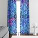 Folk N Funky Abstract Semi-Sheer Curtain Panels (DSQ is set to 2) Metal | 82 H in | Wayfair WC033-4082