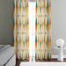 Folk N Funky Mid Century Modern Kites Geometric Semi-Sheer Curtain Panels Polyester | 61 H in | Wayfair WC154-2061