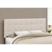 Ebern Designs Bed Headboard Only Queen Size Bedroom Linen Look Transitional Upholstered/Polyester in Brown | 47.5 H x 63 W x 3 D in | Wayfair