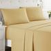 Latitude Run® Bruyn Double Brushed Hotel Luxury Sheet Set w/ Extra Soft Sheets & Pillowcases Microfiber/Polyester in Yellow | Twin XL | Wayfair