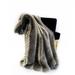 Plutus Brands Plutus Gray Two Tone Feather Faux Fur Luxury Throw Blanket Faux Fur | 60 W in | Wayfair PBDT1611-6096-TC