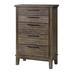 Gracie Oaks Saro 5 Drawer Accent Chest Wood in Brown | 56 H x 18 W x 36 D in | Wayfair ACD3C4D911F747F88CECD41BA51BC73C