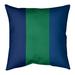 ArtVerse Vancouver Hockey Striped Pillow Polyester/Polyfill/Cotton Blend in Green/Blue | 16 H x 16 W x 3 D in | Wayfair NHS226-SLPG6CT