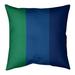 ArtVerse Vancouver Hockey Striped Pillow Polyester/Polyfill/Cotton Blend in Green/Blue | 16 H x 16 W x 3 D in | Wayfair NHS222-SLPG6CT