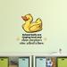 Zoomie Kids School Bells Duck Classroom Cartoon Quotes Wall Decal Vinyl in Yellow | 10 H x 8 W in | Wayfair D632B465A020439289AB2A251706C279