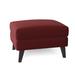 George Oliver Gros 27" Rectangle Standard Ottoman Stain Resistant in Brown/Orange/Yellow | 18 H x 27 W x 22 D in | Wayfair