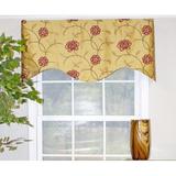 RLF Home Stella Cornice Valance Polyester in White/Yellow | 17 H x 50 W x 3 D in | Wayfair 80257-GO