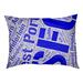 ArtVerse Districts Word Art Dog Pillow Polyester in Blue | 9.5 H x 28 W x 18 D in | Wayfair CIT098-DOG-SDBC23