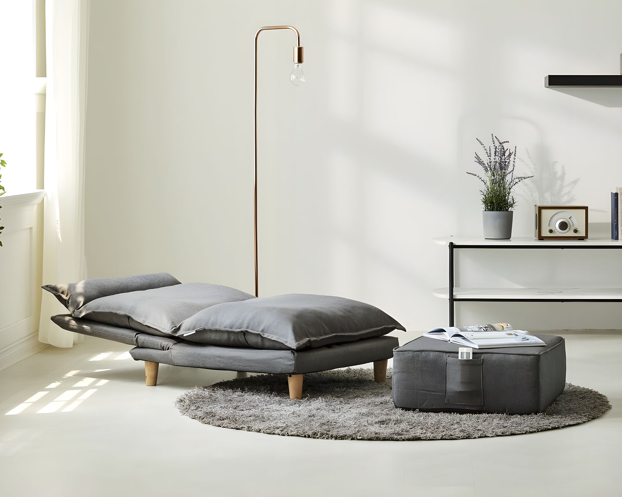 SalesFever »Davina« Sessel inkl. Hocker grau