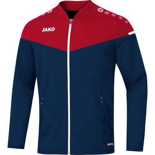 JAKO Kinder Präsentationsjacke Champ 2.0, Größe 128 in marine/chili rot