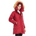 Orolay Outdoor Warm Down Coat for Women Winter Insulated Quilted Puffer Jacket Red L