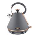 Tower T10044RGG Cavaletto Pyramid Kettle with Fast Boil, Detachable Filter, 1.7 Litre, 3000 W, Grey and Rose Gold