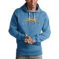 Men's Antigua Light Blue Los Angeles Chargers Victory Pullover Hoodie