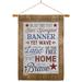 Breeze Decor Star Spangled Pride 2-Sided Polyester 40 in. x 28 in. Flag Set in Brown/Gray | 40 H x 28 W x 1 D in | Wayfair