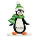 The Holiday Aisle® Penguin on Ice Hanging Figurine Ornament Plastic in Black/Green | 4 H x 2.75 W x 0.5 D in | Wayfair
