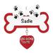 The Holiday Aisle® Dog Gone Cute Bone Hanging Figurine Ornament Plastic in Red/White | 3.25 H x 3.5 W x 0.5 D in | Wayfair