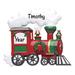 The Holiday Aisle® Train Hanging Figurine Ornament Plastic in Red/White | 3.75 H x 4.25 W x 0.5 D in | Wayfair 2F3A7EF4E9814D438451E75322B80A28