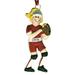 The Holiday Aisle® Softball Girl Hanging Figurine Ornament Plastic in Brown/Red | 4.5 H x 2.25 W x 0.5 D in | Wayfair