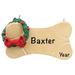 The Holiday Aisle® Brown Dog Bone Hanging Figurine Ornament Plastic in Brown/Green | 4 H x 4 W x 0.5 D in | Wayfair