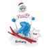 The Holiday Aisle® Ski Girl Hanging Figurine Ornament Plastic in Blue/Red/White | 4.75 H x 3.25 W x 0.5 D in | Wayfair