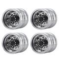 AXspeed Pack of 4 Metal Rear Wheel Rims for 1/14 RC Tamiya Tractor Climbing Trailer