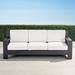 St. Kitts Sofa with Cushions in Matte Black Aluminum - Cara Stripe Indigo, Standard - Frontgate