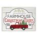 Stupell Industries Rustic Farmhouse Christmas Tree Vintage Sign by Jennifer Pugh - Graphic Art Print in Black/Red | 15 H x 10 W x 0.5 D in | Wayfair