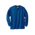 Men's Big & Tall Liberty Blues™ Easy-Care Ribbed Knit Henley by Liberty Blues in Royal Blue Marl (Size 6XL) Henley Shirt