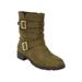 Wide Width Women's The Madi Boot by Comfortview in Dark Olive (Size 10 1/2 W)