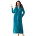 Plus Size Women's The Microfleece Robe by Dreams & Co. in Deep Teal (Size 38/40)