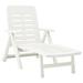 Winston Porter Deckchair Patio Lounge Chair Outdoor Folding Sunlounger Sunbed Plastic Plastic in White | 37.8 H x 28.35 W x 74.41 D in | Wayfair
