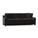 Corrigan Studio® Carollton 93" Square Arm Sofa Bed w/ Reversible Cushions Polyester in Black | 29 H x 93 W x 38 D in | Wayfair