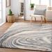 Nillumbik 8'10" x 12'2" Modern Charcoal/Dark Blue/Light Gray/Gray/Ivory/Light Beige/Peach/Navy Area Rug - Hauteloom