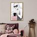 Oliver Gal Fashion & Glam French Girl Classic Perfume - Graphic Art Canvas in Black/Pink/White | 24 H x 16 W x 1.5 D in | Wayfair