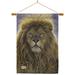 Breeze Decor Lion Impressions Decorative 2-Sided Polyester 40 x 28 in. Flag Set in Black/Brown | 40 H x 28 W x 1 D in | Wayfair