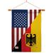 Breeze Decor Friendship Impressions Decorative 2-Sided Polyester 40 x 28 in. Flag Set in Blue/Red/Yellow | 40 H x 28 W x 1 D in | Wayfair