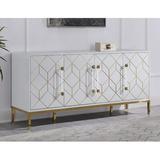 Everly Quinn Wardlaw 65" Wide Sideboard Wood in White | 30 H x 65 W x 18 D in | Wayfair 0407C350DC2046EBB3BBF070787EAFA6